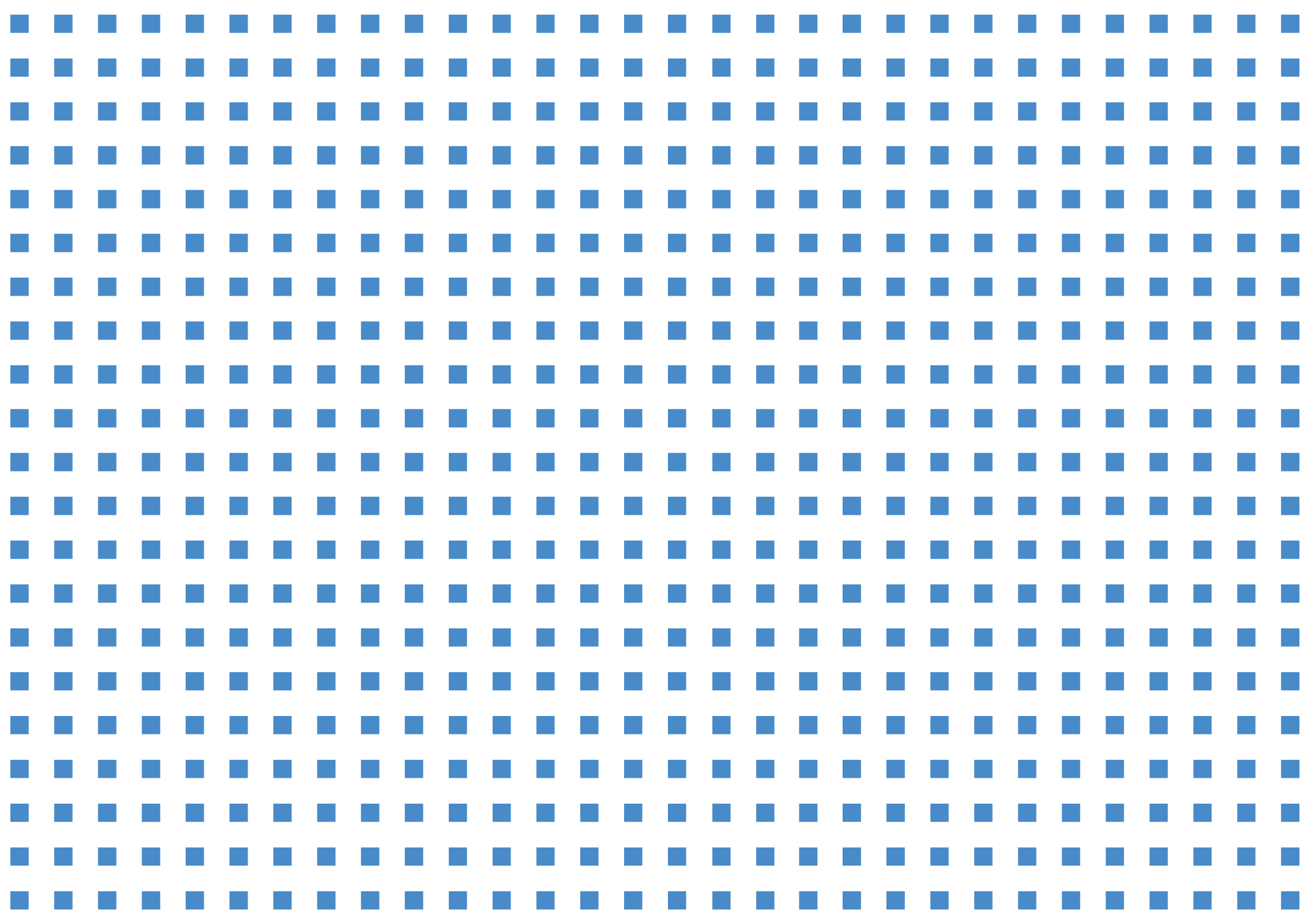 Dense grid of hundreds of squares, all shaded blue