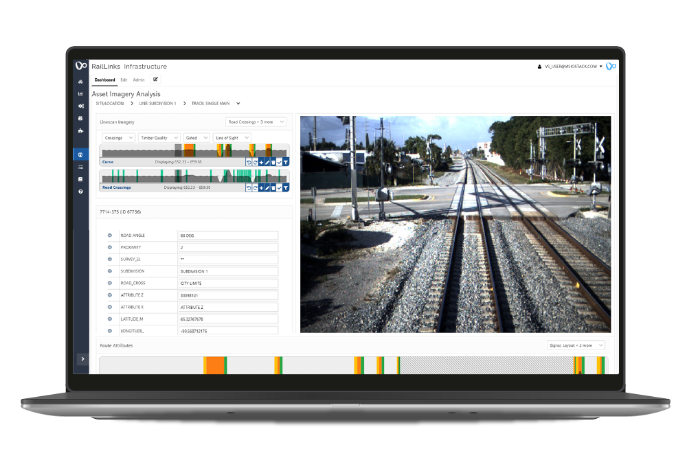 Laptop showing crossing management platform